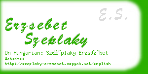 erzsebet szeplaky business card